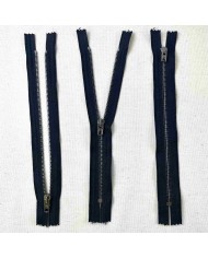 Fermeture non séparable noir en métal 20cm