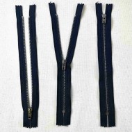 Fermeture non séparable noir en métal 20cm