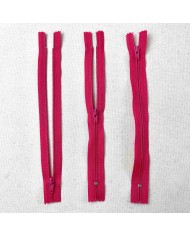 Fermeture non séparable rose fuchsia en nylon 20cm