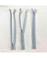 Fermeture invisible non séparable gris en nylon 20cm