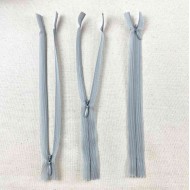 Fermeture invisible non séparable gris en nylon 20cm