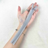 Fermeture invisible non séparable gris en nylon 20cm