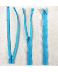 Fermeture invisible non séparable bleu ciel en nylon 20cm