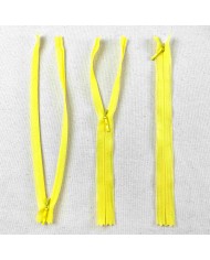 Fermeture invisible non séparable fantaisie jaune en nylon 20cm