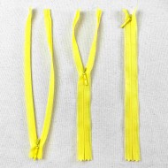 Fermeture invisible non séparable fantaisie jaune en nylon 20cm