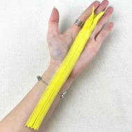 Fermeture invisible non séparable fantaisie jaune en nylon 20cm