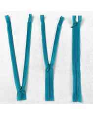 Fermeture invisible non séparable turquoise en nylon 20cm Fermeture invisible non séparable turquoise en nylon 20cm