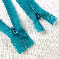 Fermeture invisible non séparable turquoise en nylon 20cm