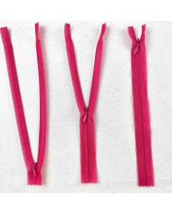 Fermeture invisible non séparable rose fuchsia en nylon 20cm Fermeture invisible non séparable rose fuchsia en nylon 20cm