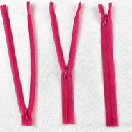 Fermeture invisible non séparable rose fuchsia en nylon 20cm Fermeture invisible non séparable rose fuchsia en nylon 20cm