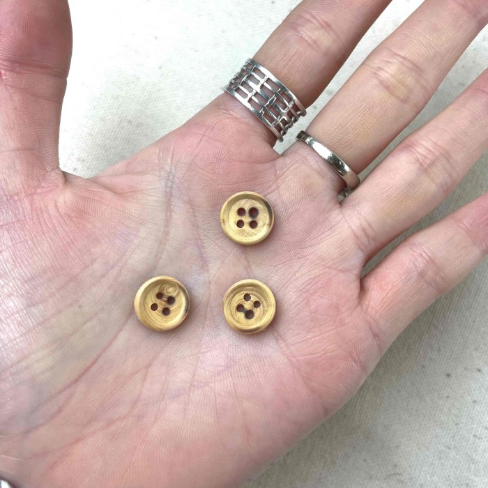 Bouton rond en bois 12mm