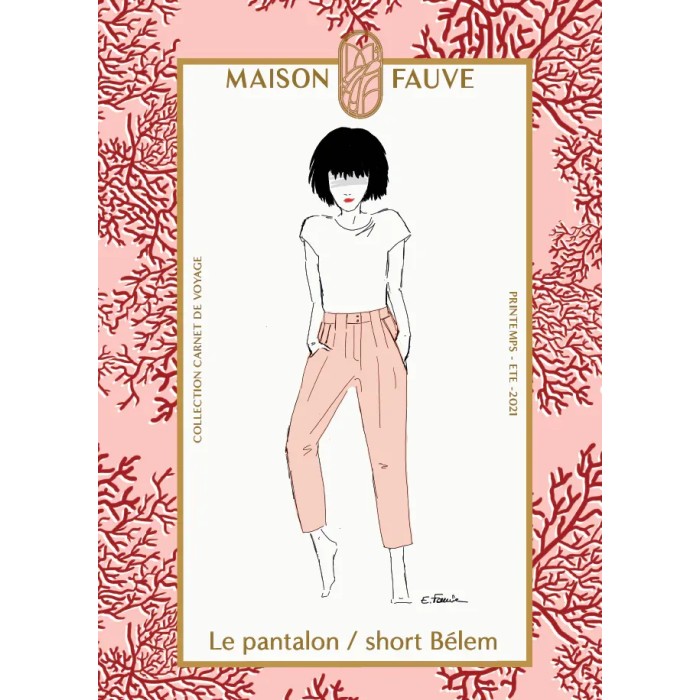 Patron couture Pantalon : Belem - Maison FAUVE Patron couture Pantalon : Belem - Maison FAUVE