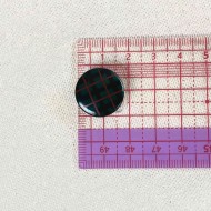 Bouton rond plastique écossais bijou vert  18mm