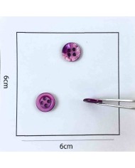 Bouton nacre rond violet 10mm