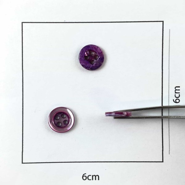 Bouton nacre rond violet clair 10mm Bouton nacre rond violet clair 10mm