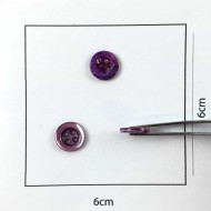 Bouton nacre rond violet clair 10mm