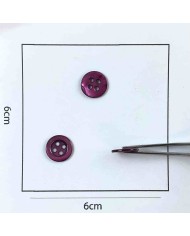 Bouton nacre rond pourpre 10mm