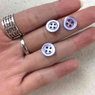 Bouton nacre rond lila 10mm