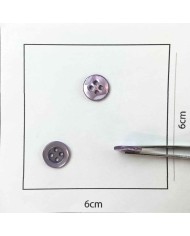 Bouton nacre rond lila 10mm