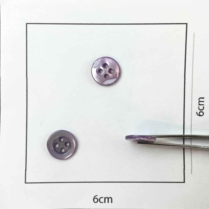 Bouton nacre rond lila 10mm