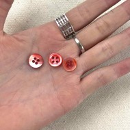 Bouton nacre rond saumon 10mm