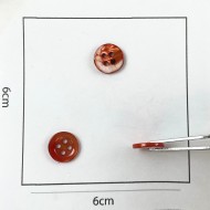 Bouton nacre rond terre argile 10mm