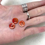 Bouton nacre rond terre argile 10mm