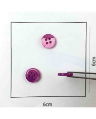 Bouton nacre rond violet rose 10mm