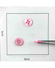 Bouton nacre rond rose 10mm