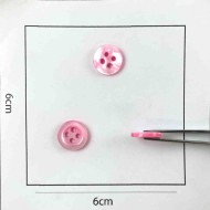 Bouton nacre rond rose 10mm