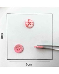 Bouton nacre rond rose bonbon 10mm