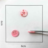 Bouton nacre rond rose bonbon 10mm