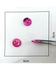 Bouton nacre rond rose violet 10mm