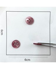 Bouton nacre rond mauve 10mm