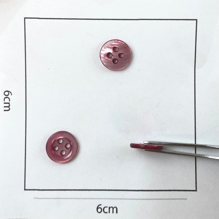 Bouton nacre rond mauve 10mm