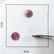 Bouton nacre rond mauve 10mm