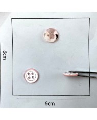 Bouton nacre rond rose clair 10mm Bouton nacre rond rose clair 10mm