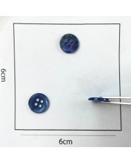 Bouton nacre rond bleu ciel 10mm