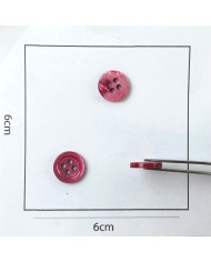 Bouton nacre rond framboise clair 10mm Bouton nacre rond framboise clair 10mm