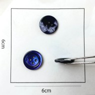 Bouton nacre rond bleu violet 15mm