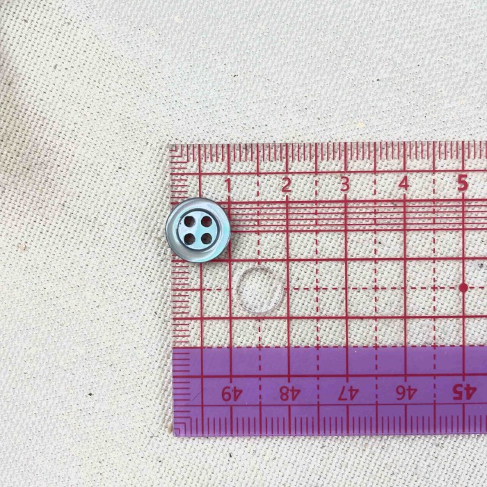 Bouton nacre rond gris foncé 10mm