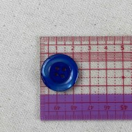 Bouton nacre rond bleu roi 22mm