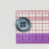 Bouton nacre rond bleu gris 22mm