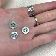 Bouton nacre rond vert clair 10mm