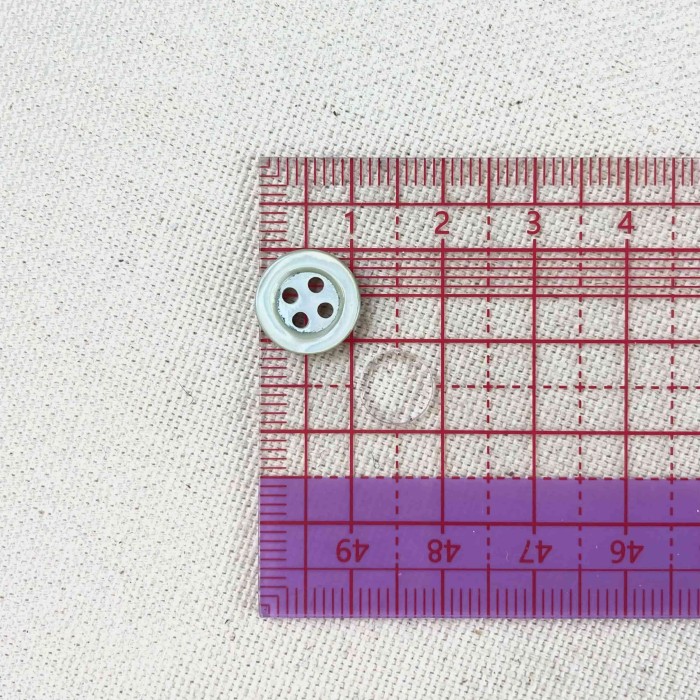 Bouton nacre rond vert clair 10mm