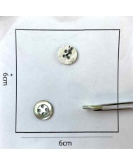 Bouton nacre rond vert clair 10mm