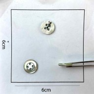 Bouton nacre rond vert clair 10mm