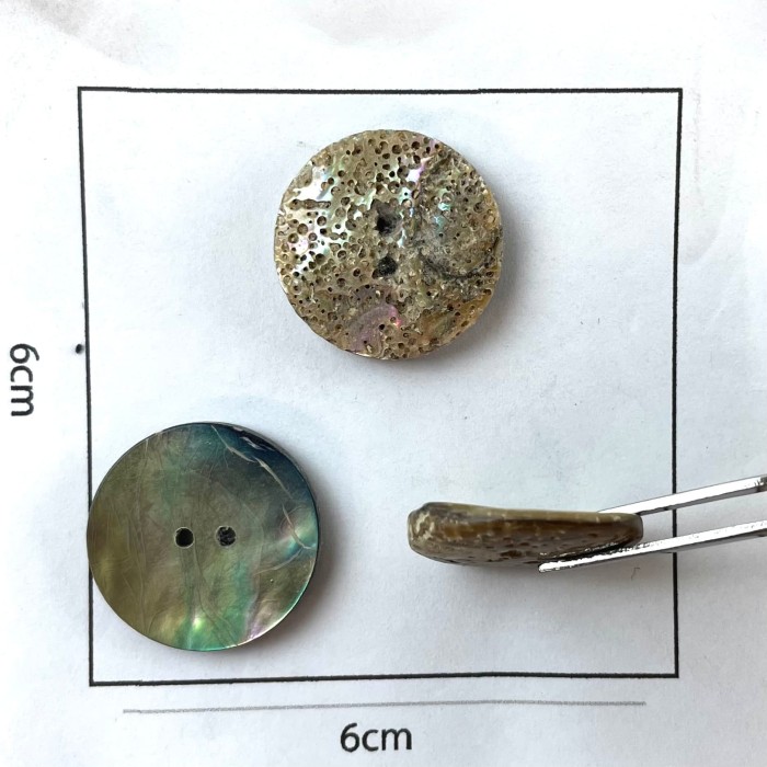 Bouton nacre rond naturel 20mm