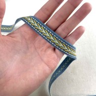 Galon d'ameublement bleu jaune 15mm Galon d'ameublement bleu jaune 15mm