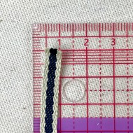 Tresse fantaisie noir beige 8 mm Tresse fantaisie noir beige 8 mm